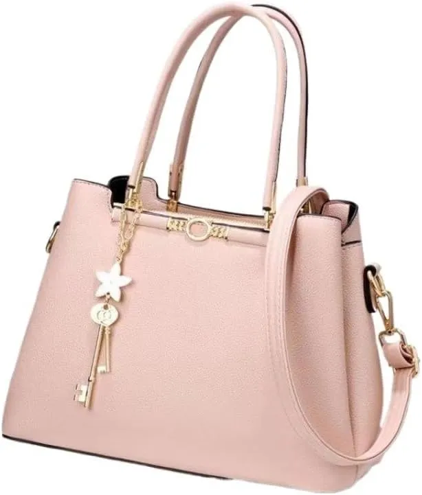 Cross-Body Bag Handbag Women Lady Stylish Large Tote Bag Business Leisure Solid Color Shoulder Bag with Pocket