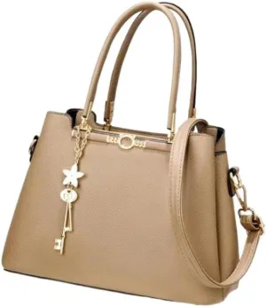 Cross-Body Bag Handbag Women Lady Stylish Large Tote Bag Business Leisure Solid Color Shoulder Bag with Pocket