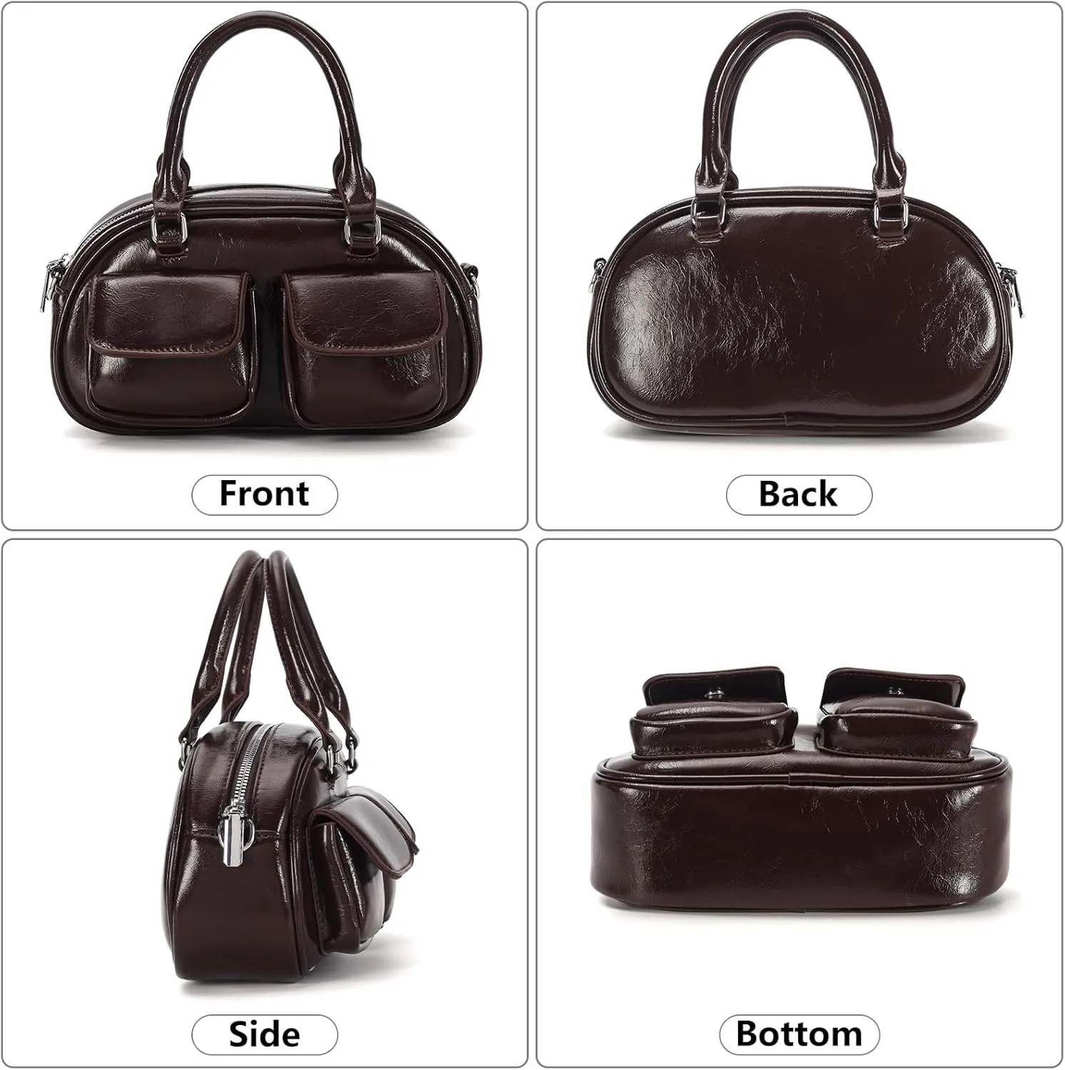 Crossbody Bags for Women Leather Barrel Bags Trendy Ladies Shoulder Bag Top Handle HandBag Satchel Bags for Women