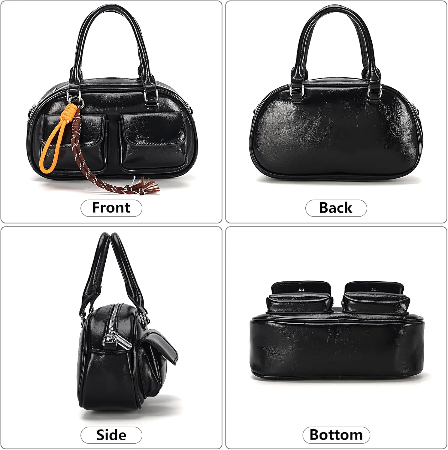 Crossbody Bags for Women Leather Barrel Bags Trendy Ladies Shoulder Bag Top Handle HandBag Satchel Bags for Women