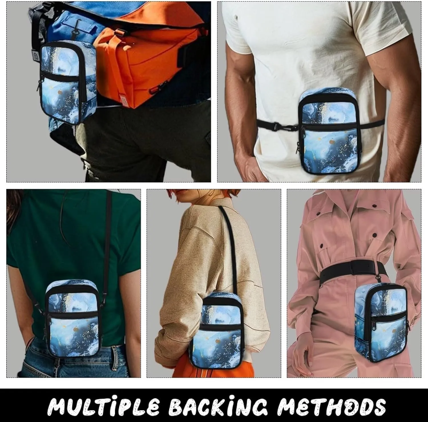 Crossbody Sling Bags Multiple Ways to Carry Crossbody Bags Trendy with Extended Strap