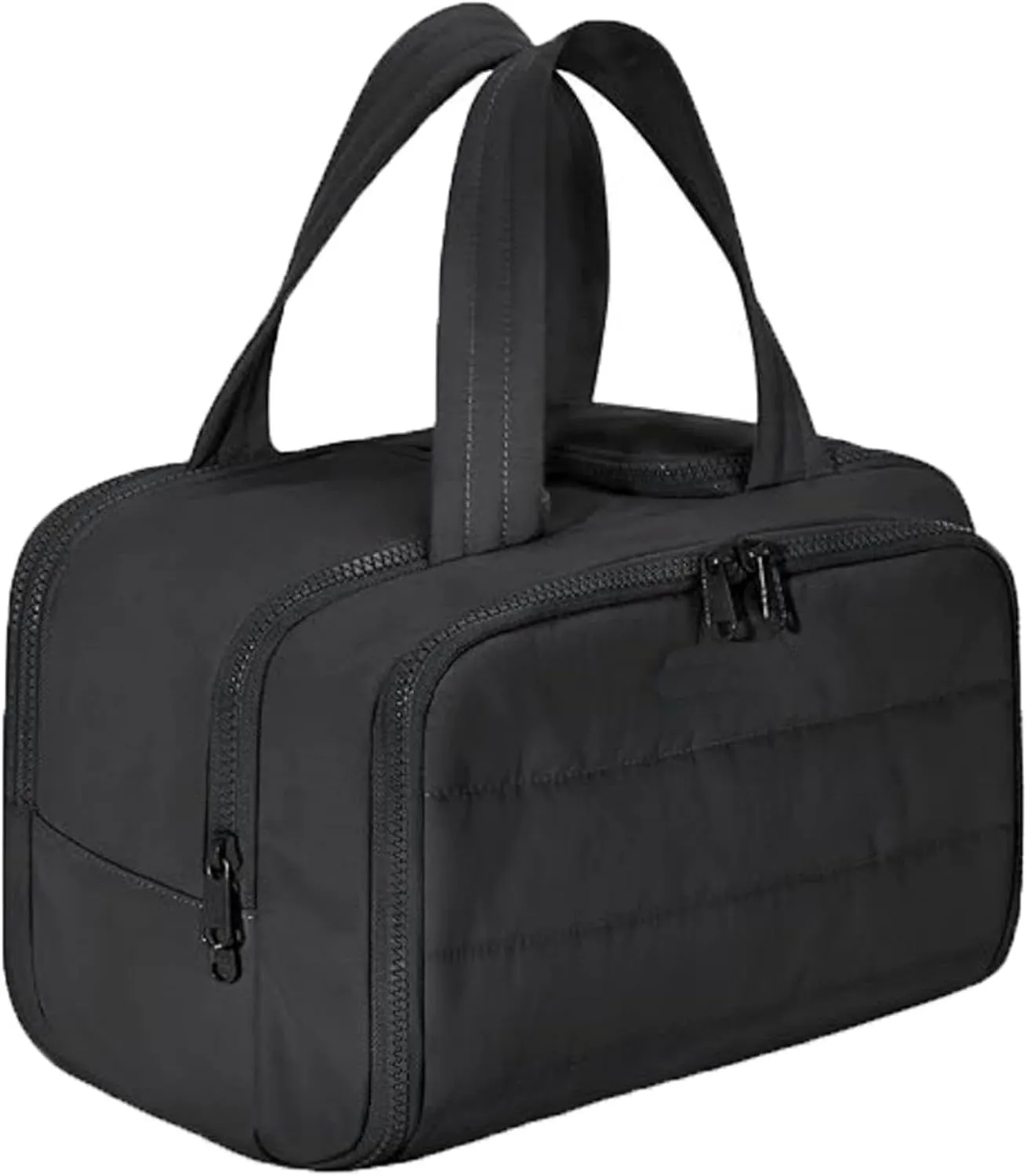 Cureaway Travel Bag, Cureaway Travel Cosmetic Bag, Large Capacity Wide-Open Cosmetic Bags, Waterproof Portable Pouch Open Flat Toiletry Bags, Dry-And-Wet Separation (Black)