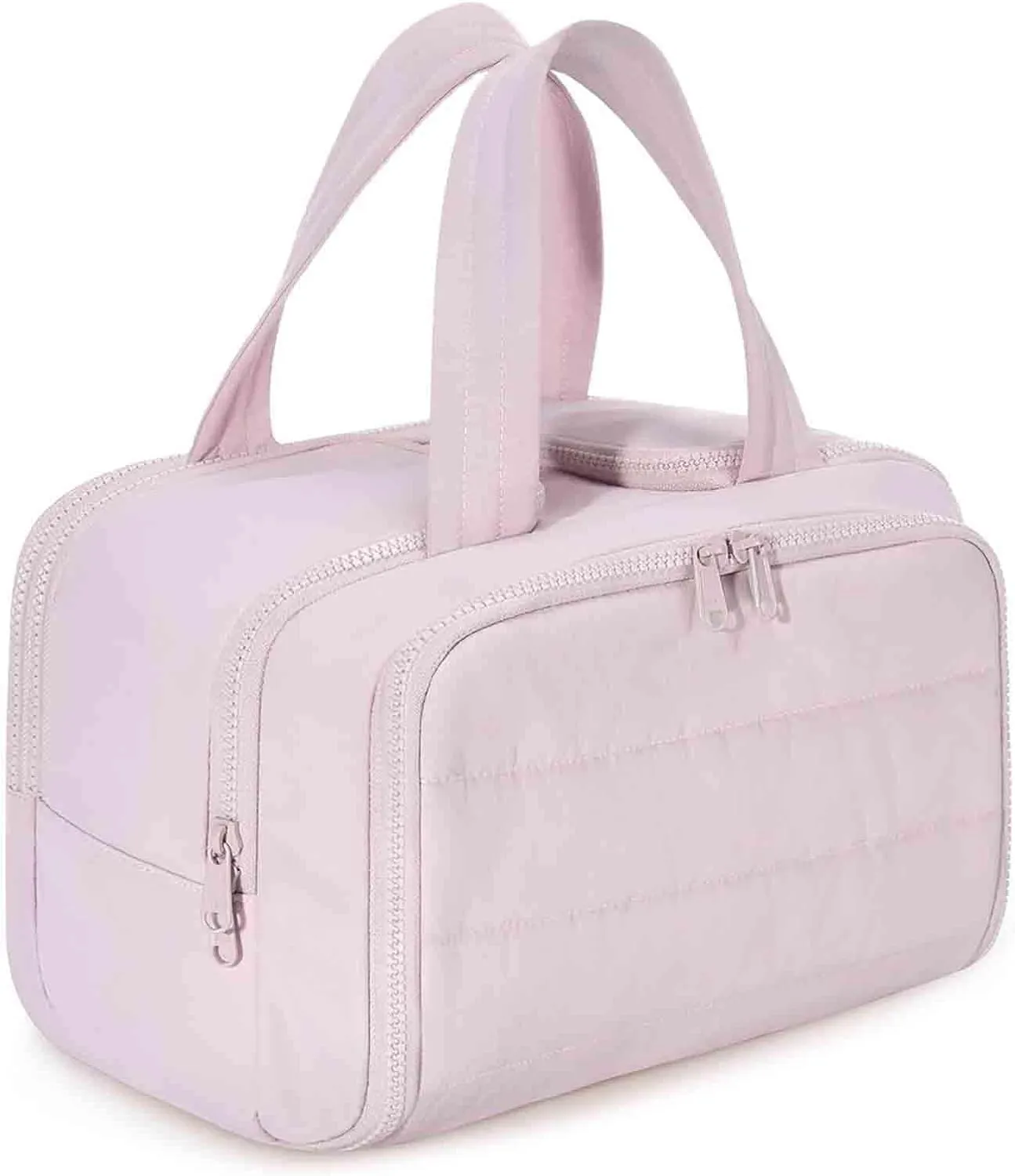 Cureaway Travel Cosmetic Bag, 4-In-1 Puffy Multi-Functional Toiletry Bag, Waterproof Travel Organizer Bags, With Compartments And Handles, Dry-And-Wet Separation, Lightweight And Waterproof (pink)