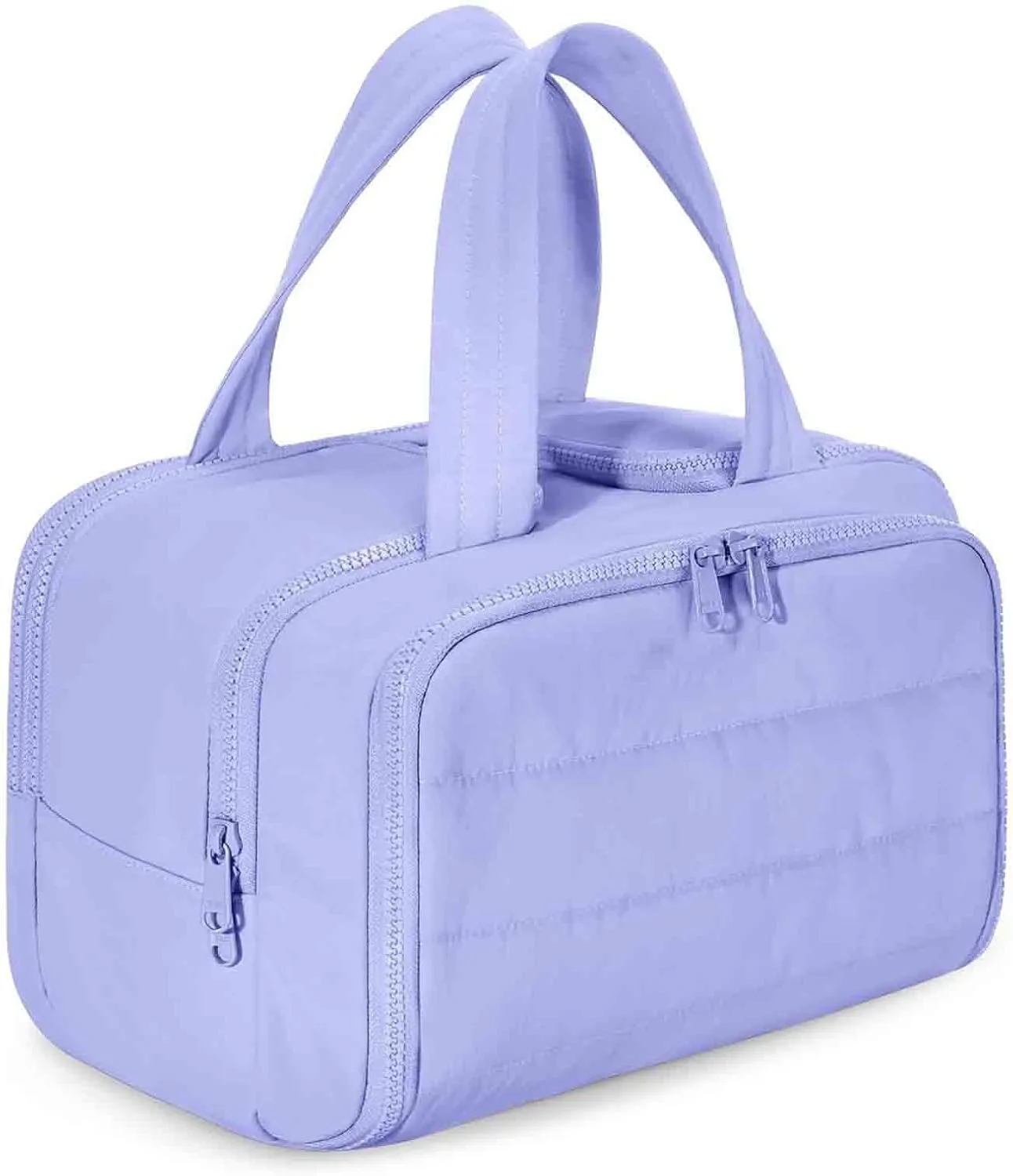 Cureaway Travel Cosmetic Bag, 4-In-1 Puffy Multi-Functional Toiletry Bag, Waterproof Travel Organizer Bags, With Compartments And Handles, Dry-And-Wet Separation, Lightweight And Waterproof (purple)