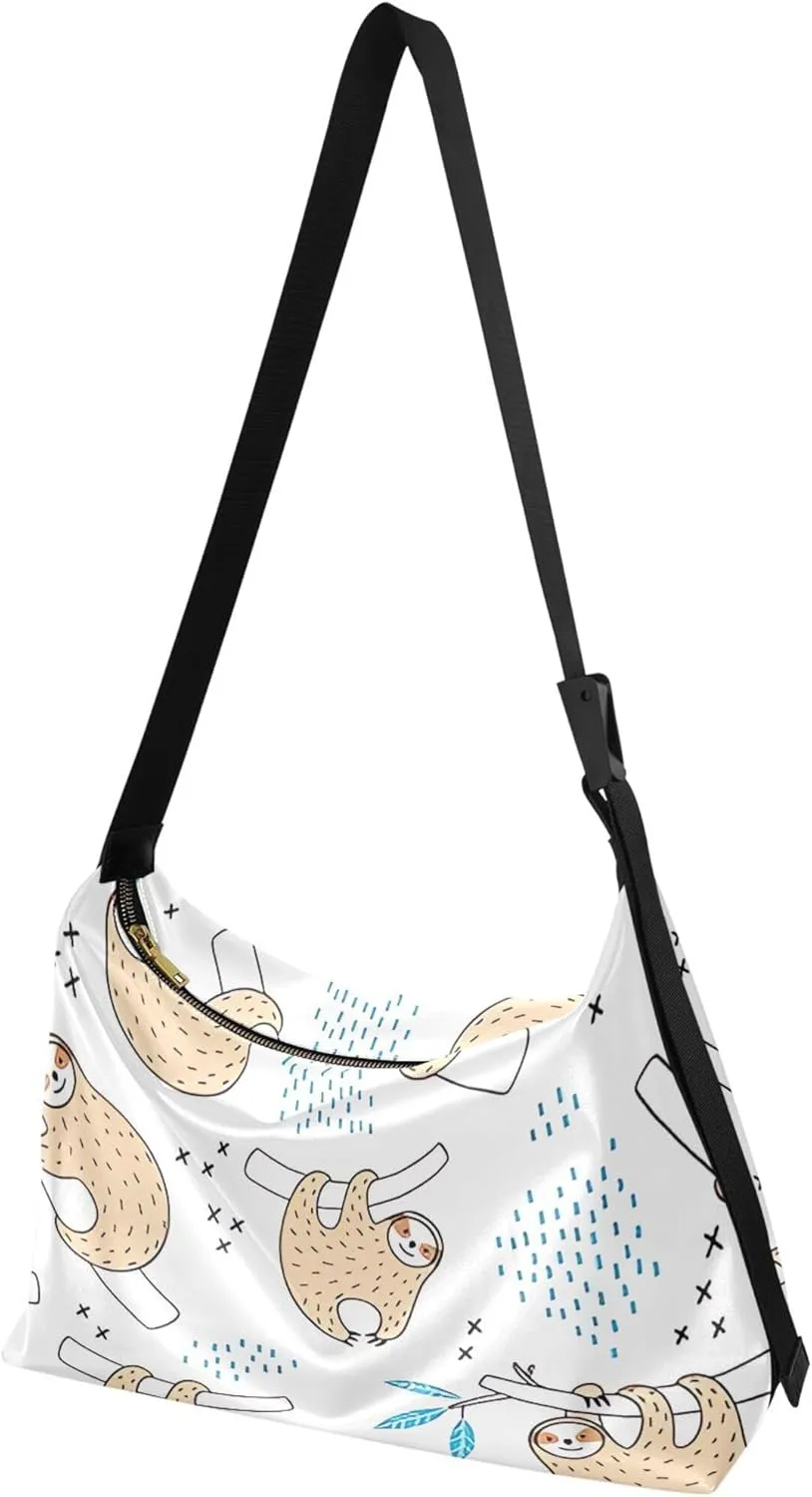 Cute Bulldog Hobo Leather Bags for Women Large Crossbody Purse Stylish Animal Print Shoulder Handbag Purse
