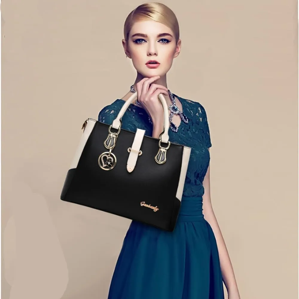 Dayfine Top Handle Handbags for Women PU Leather Satchel Handbag Tote Purse Shoulder Bags Crossbody Bag Briefcase Modern Lady