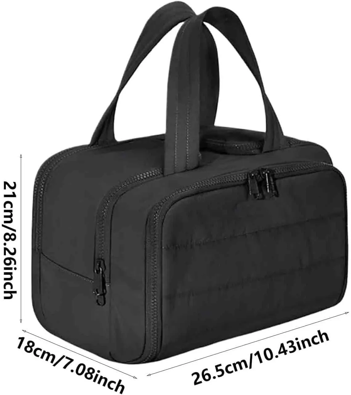 Decisive Makeup Bag, Elouva Toiletry Bag, Curetoaway Large Capacity Wide-Open Travel Cosmetic Bags, 4-in-1 Multi-Functional Waterproof Organizer Lightweight Portable, for Toiletries Storage (Blue)