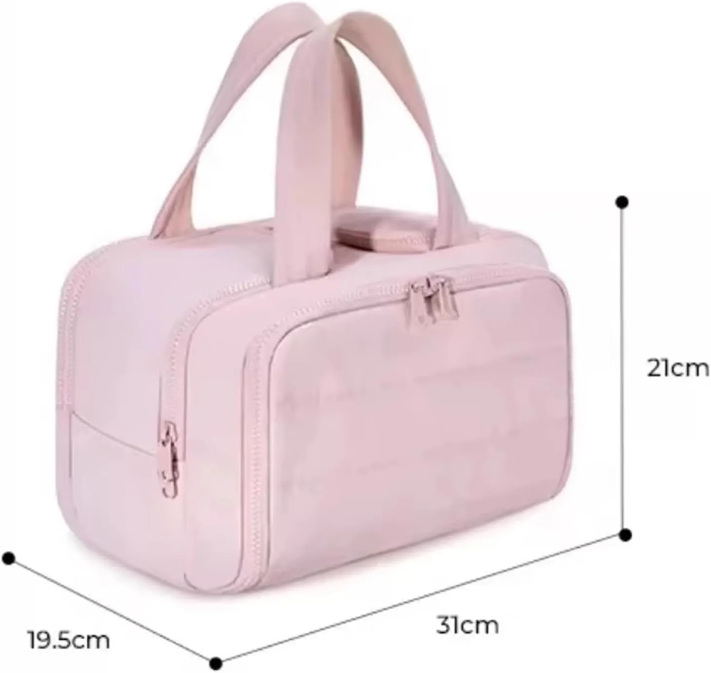 Decisive Makeup Bag, Large Capacity Wide-Open Travel Cosmetic Bag, Lightweight Toiletry Organizer for Traveling, 4-in-1 Puffy Multi-Functional Travel Toiletry Bags for Women (Purple)