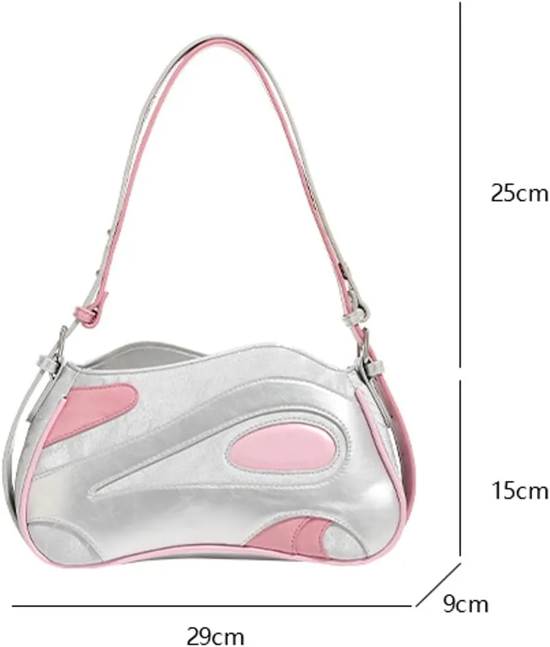 Designer Y2k Bag for Women Trendy Soft PU Underarm Hobo Shoulder Bag Stylish Portable Purse Handbag