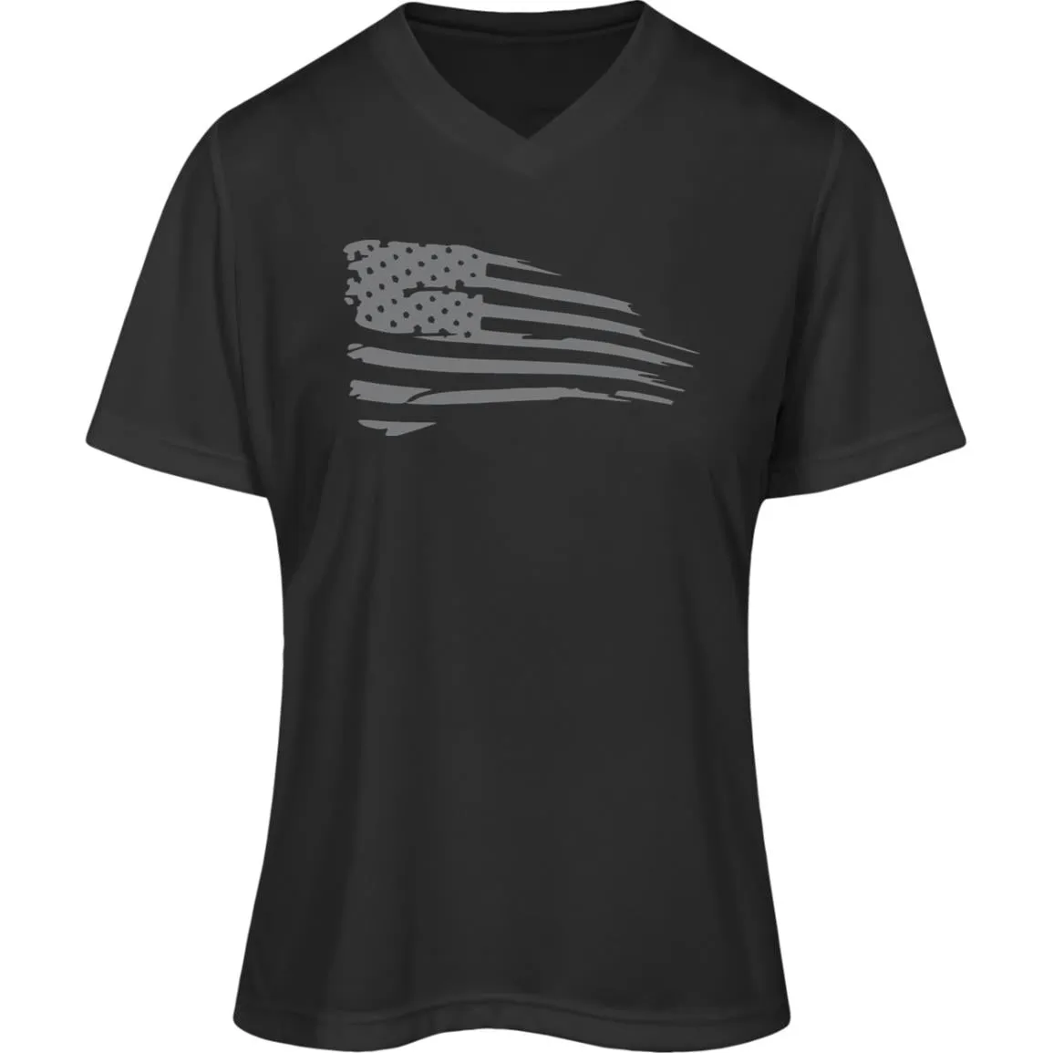 Distressed Flag Womens Zone Tee