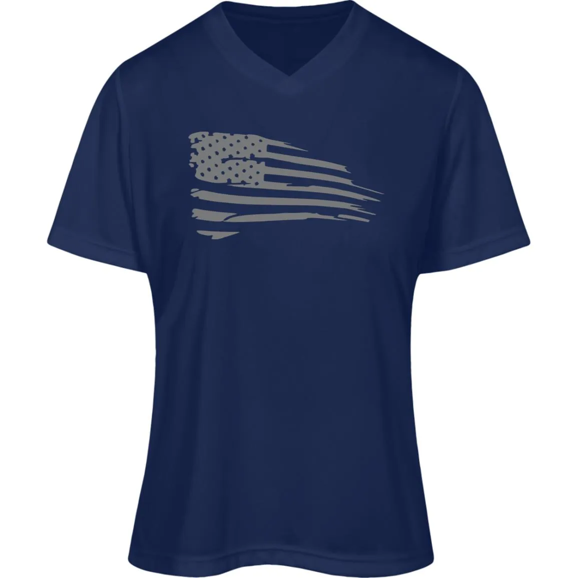 Distressed Flag Womens Zone Tee
