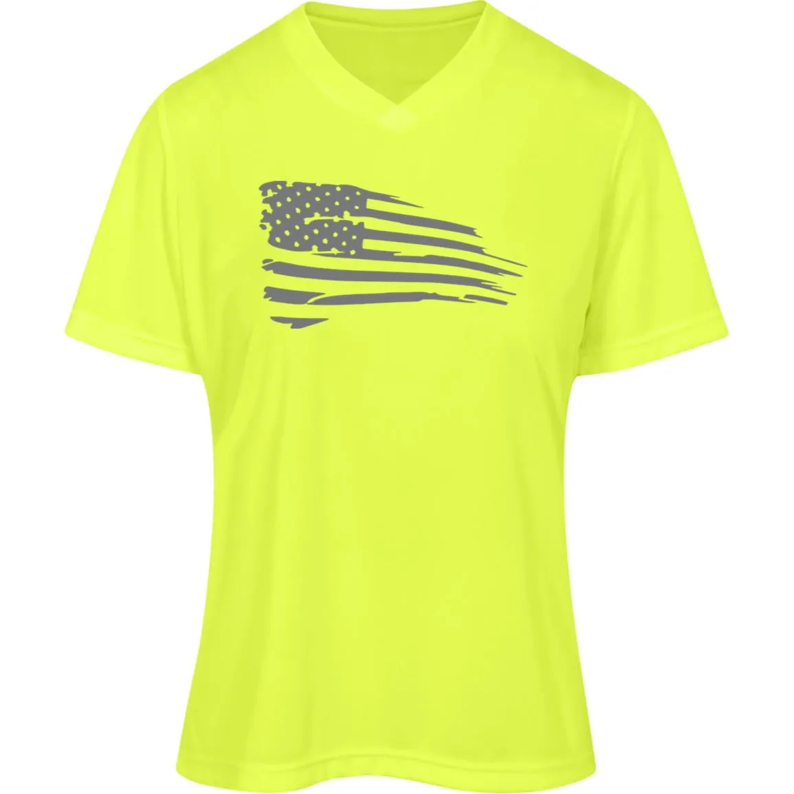 Distressed Flag Womens Zone Tee