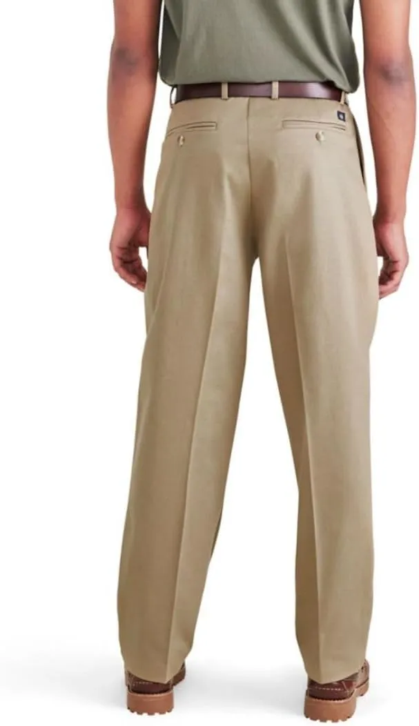DOCKERS Mens Relaxed Fit Signature Iron Free Khaki with Stain Defender Pants-Pleated