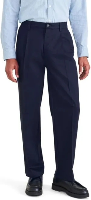DOCKERS Mens Relaxed Fit Signature Iron Free Khaki with Stain Defender Pants-Pleated
