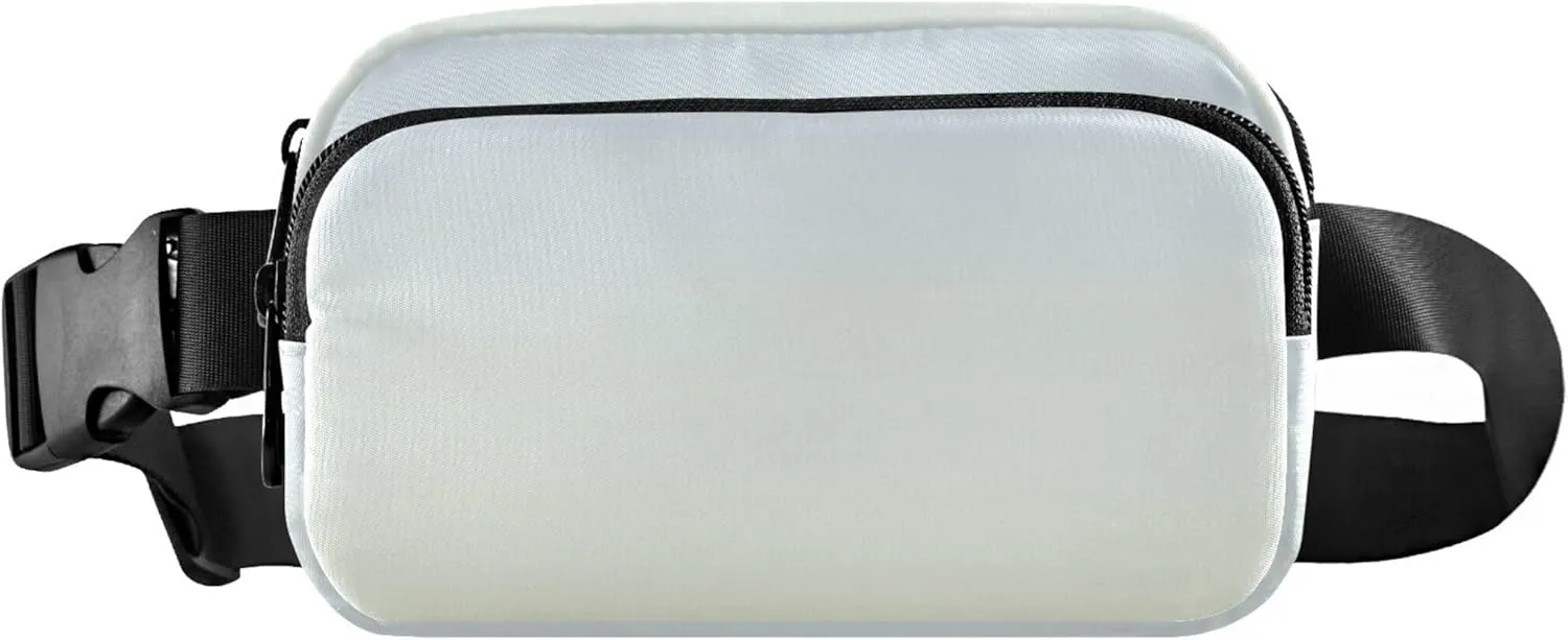 Elegant Blue Light Yellow Gradient Fanny Packs for Women Waterproof Hip Pouch Belt Bag Pattern Travel Waist Pack for Men