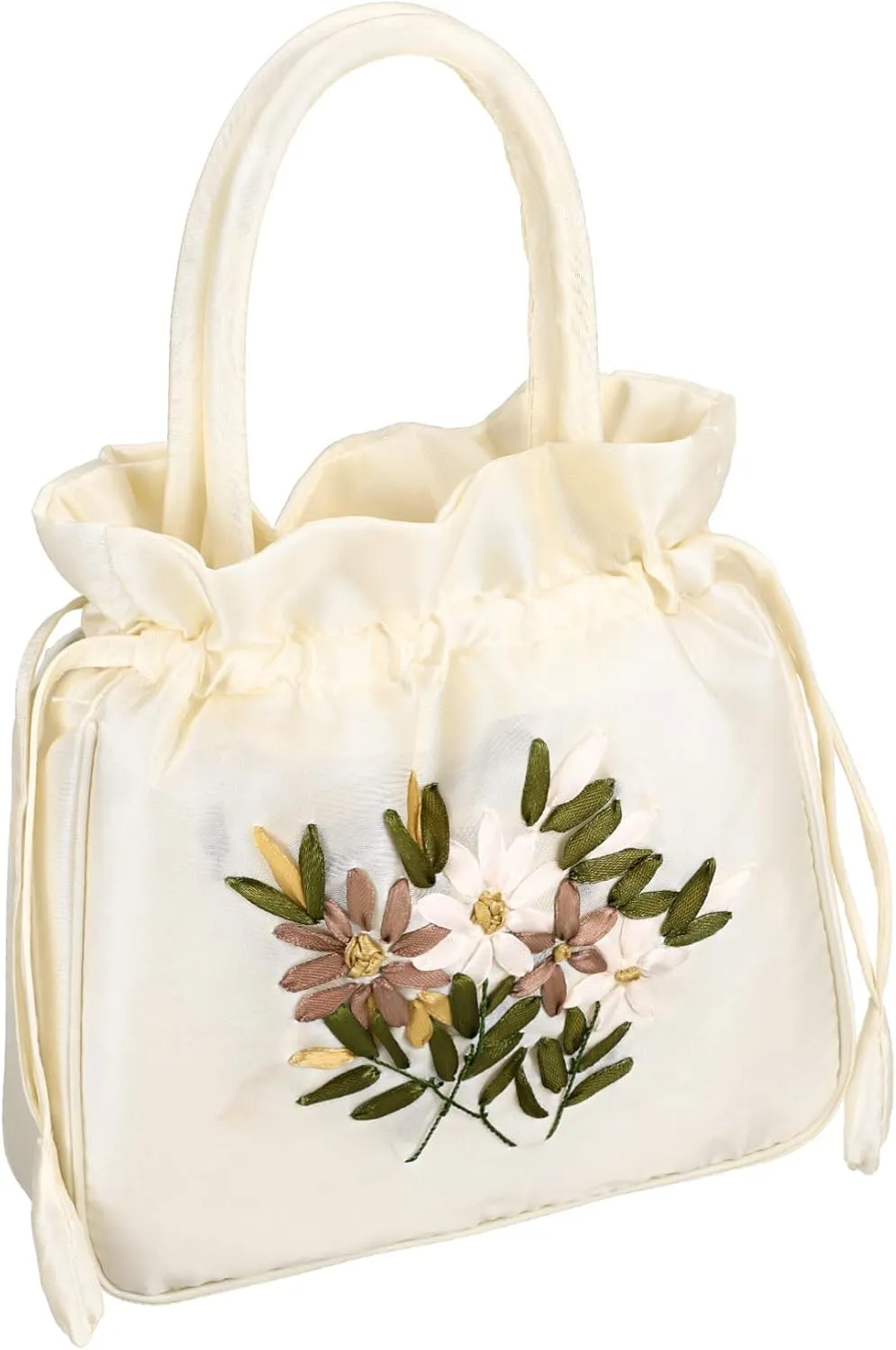 Elegant Handbag for Women Small Drawstring Clutch Purse Formal Bucket Bag for Weddings and Evening Parties Stylish Present for Special Occasions