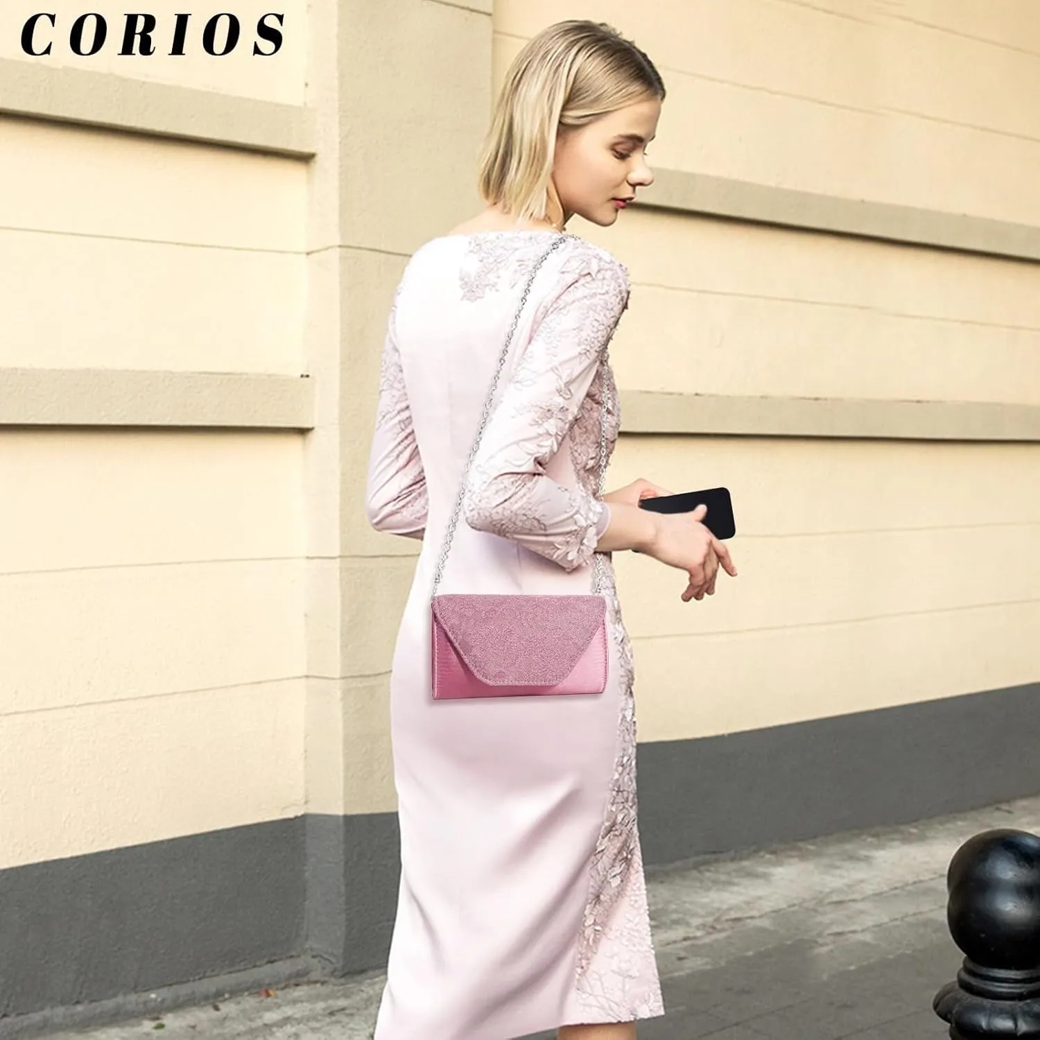 Elegant Handbag Shoulder Vintage Crossbody Women Lace Evening Floral Envelope Clutch Bridal Wedding Purse