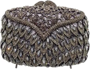 Elegant Rhinestone Evening Bag for Women Sparkly Bride Crystal Clutch Purse Fashion Wedding Guest Handbag