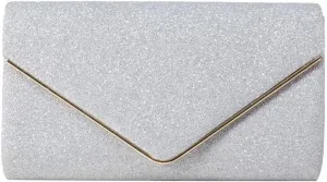Elegant Shoulder Crossbody Women Envelope Clutch Sequins Evening Bridal Wedding Purse Glitter Sparkly Handbag