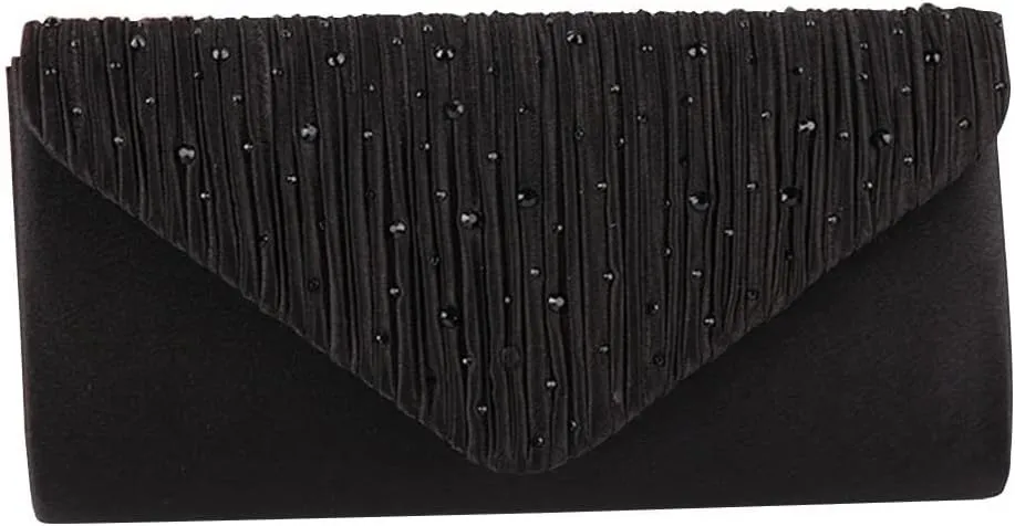 Elegant Shoulder Glitter Crossbody Evening for Women Rhinestone Clutch Envelope Handbag Bridal Wedding Purse