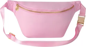Fanny Pack Travel Plus Size Belt Bag Stadium Sling Bags Approved Water-resistant Nylon Crossbody Bags for Women (Light Pink)