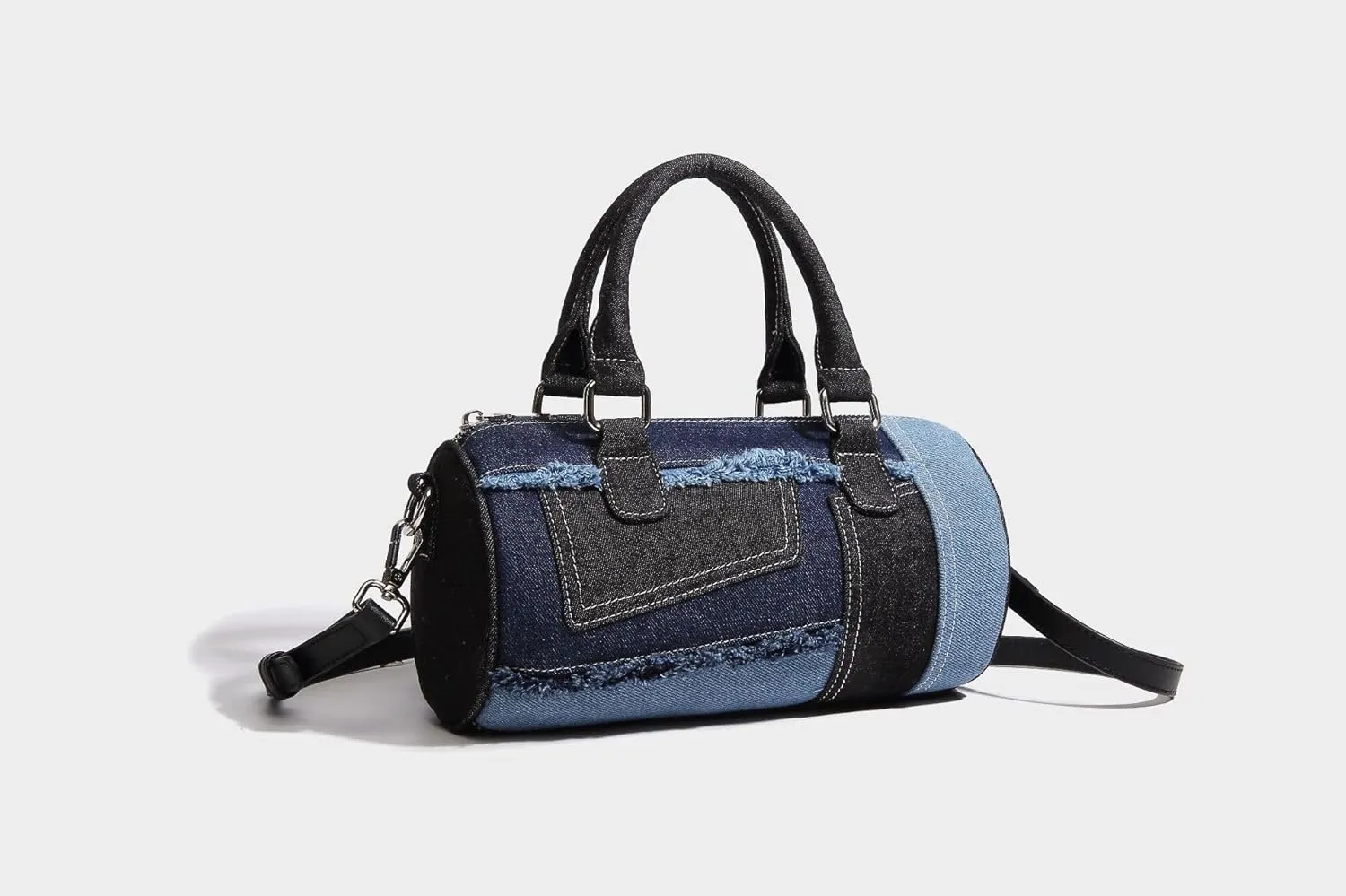 Fashion Denim Crossbody Bag Women - Trendy Boho Chic Shoulder Bag Aesthetic Sling Purse Grunge Handbag Hobo Purse