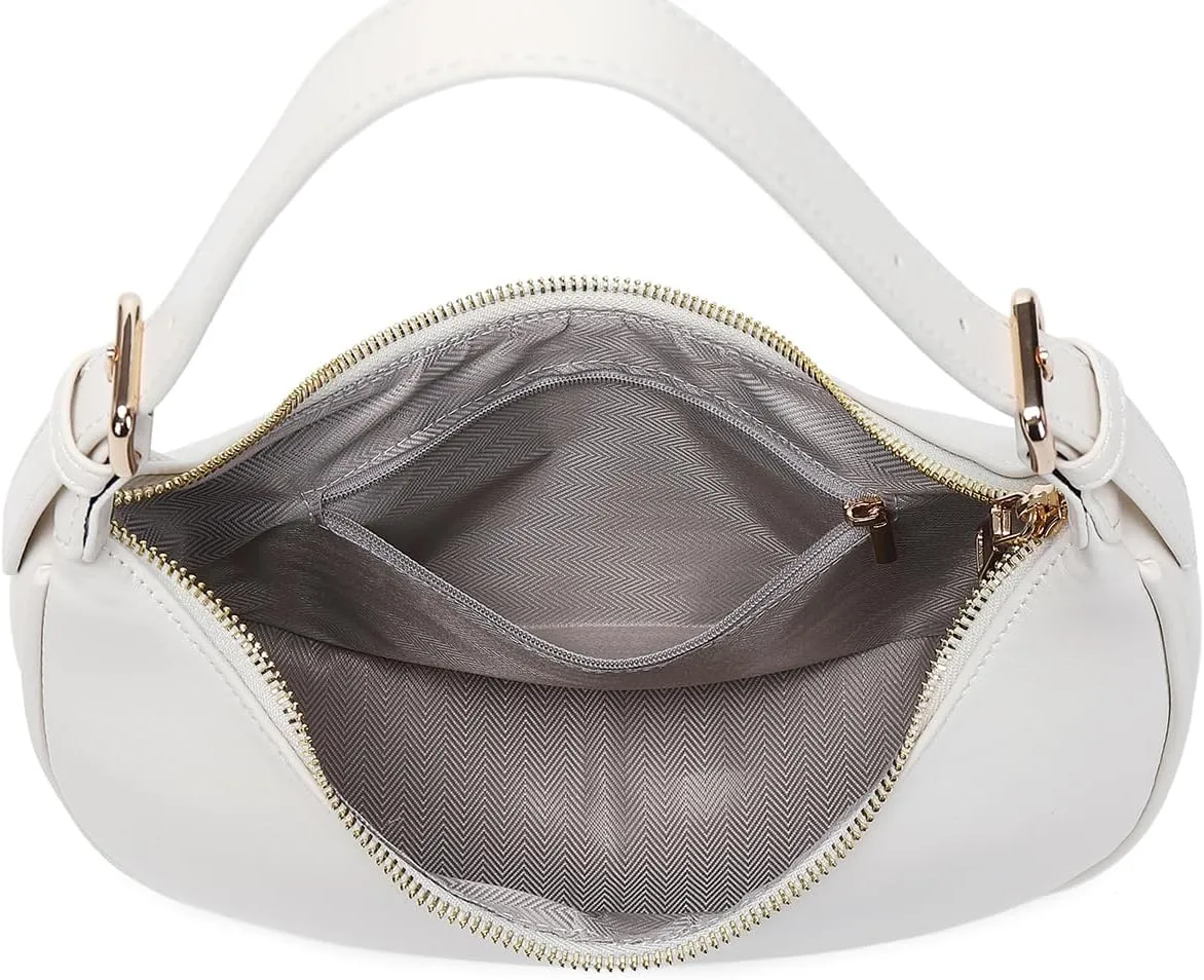 Fashion Small Crescent Underarm Shoulder Bag for Women Trendy Purse Hobo Handbags Clutch Crossbody Bag