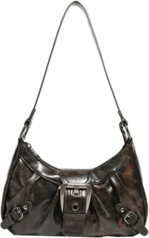 Faux Leather Slouchy Bags Shoulder Bag Stylish Handle Bags Cool Girl Purse Handbags Travel Work 2025