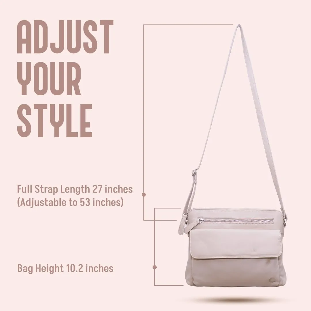 Genuine Leather Crossbody Bag for Women  Medium Size Leathure Purse, Stylish and Durable Handbags for Women