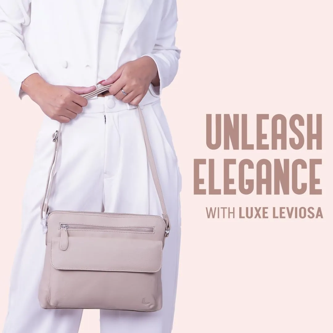 Genuine Leather Crossbody Bag for Women  Medium Size Leathure Purse, Stylish and Durable Handbags for Women