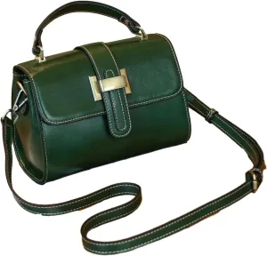 Genuine Leather Handbags for Women Ladies Tote Shoulder Bags Top Handle Satchel Purse with Adjustable Strap (D)