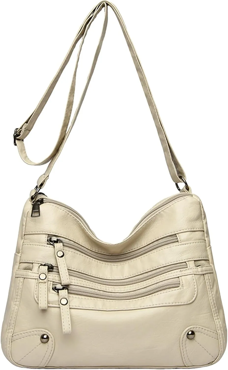 Genuine Leather Shoulder Bags Stylish Hobo Handbags Purses Crossbody Bags for Women Womens Double Strap Shoulder Bag Purse