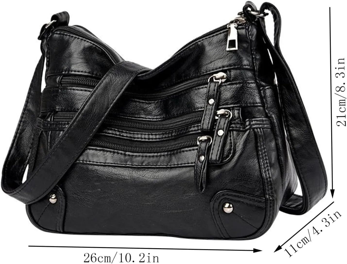 Genuine Leather Shoulder Bags Stylish Hobo Handbags Purses Crossbody Bags for Women Womens Double Strap Shoulder Bag Purse