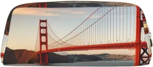 Golden Gate Bridge Makeup Bag Travel Cosmetic Bag for Women Men Pencil Case Zipper Toiletry Bag Purse