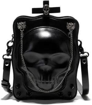 Halloween Crossbody Bag Unique and Eye catching Vintage Shoulder Purse PU Leather Satchel Party Sling Bags for Women