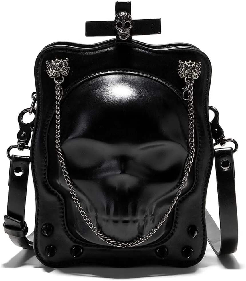 Halloween Crossbody Bag Unique and Eye catching Vintage Shoulder Purse PU Leather Satchel Party Sling Bags for Women