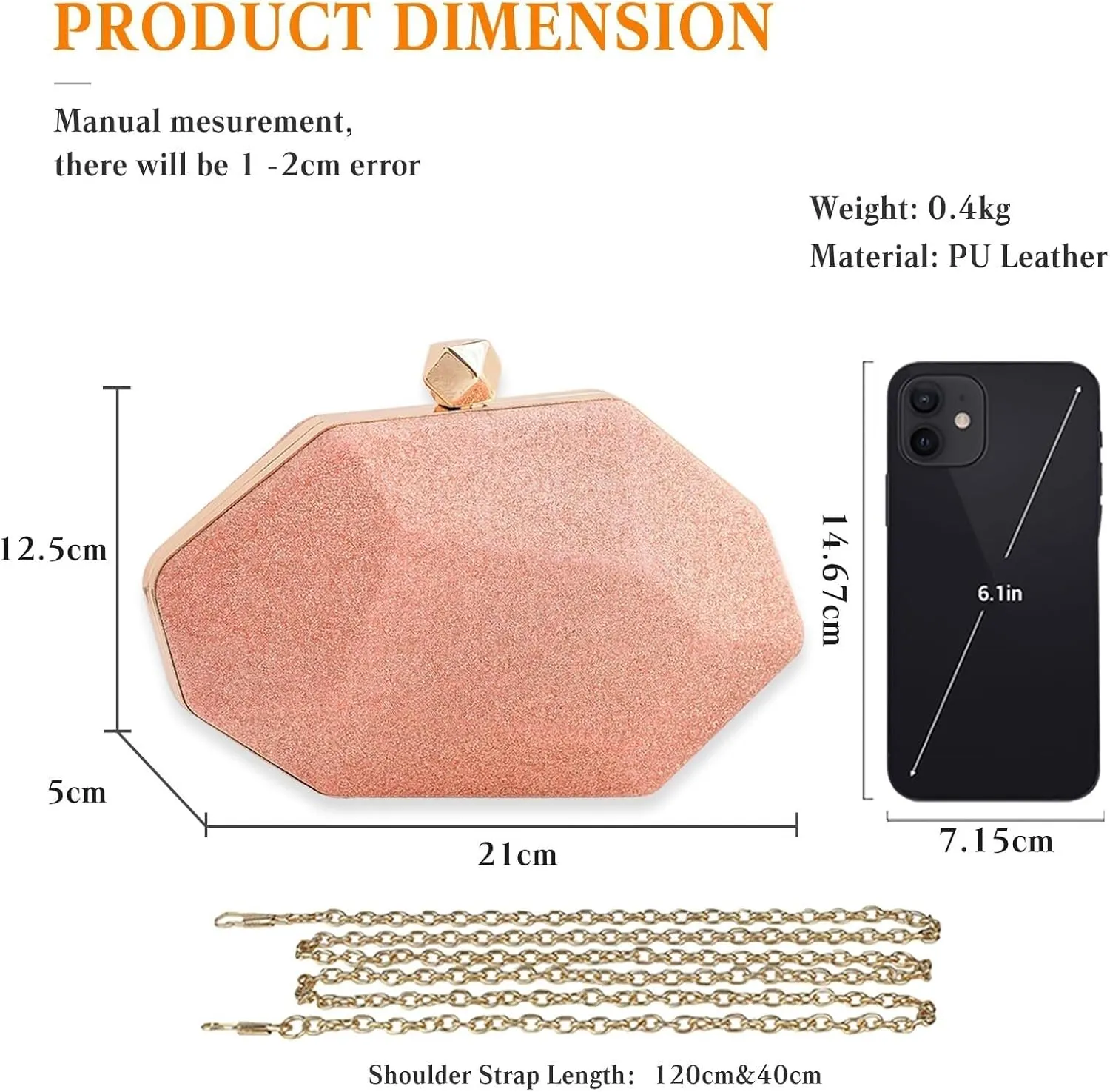 Handbag Women's Bridal Wedding Purse Glitter Irregular Shoulder Elegant Crossbody Evening Clutch Ladies Sparkly