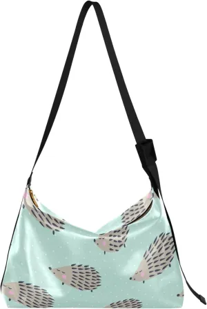 Hedgehog Dots Soft PU Leather Hobo Bags Large Cross Body Purses Stylish Animal Print Women Purse Hobo Bags