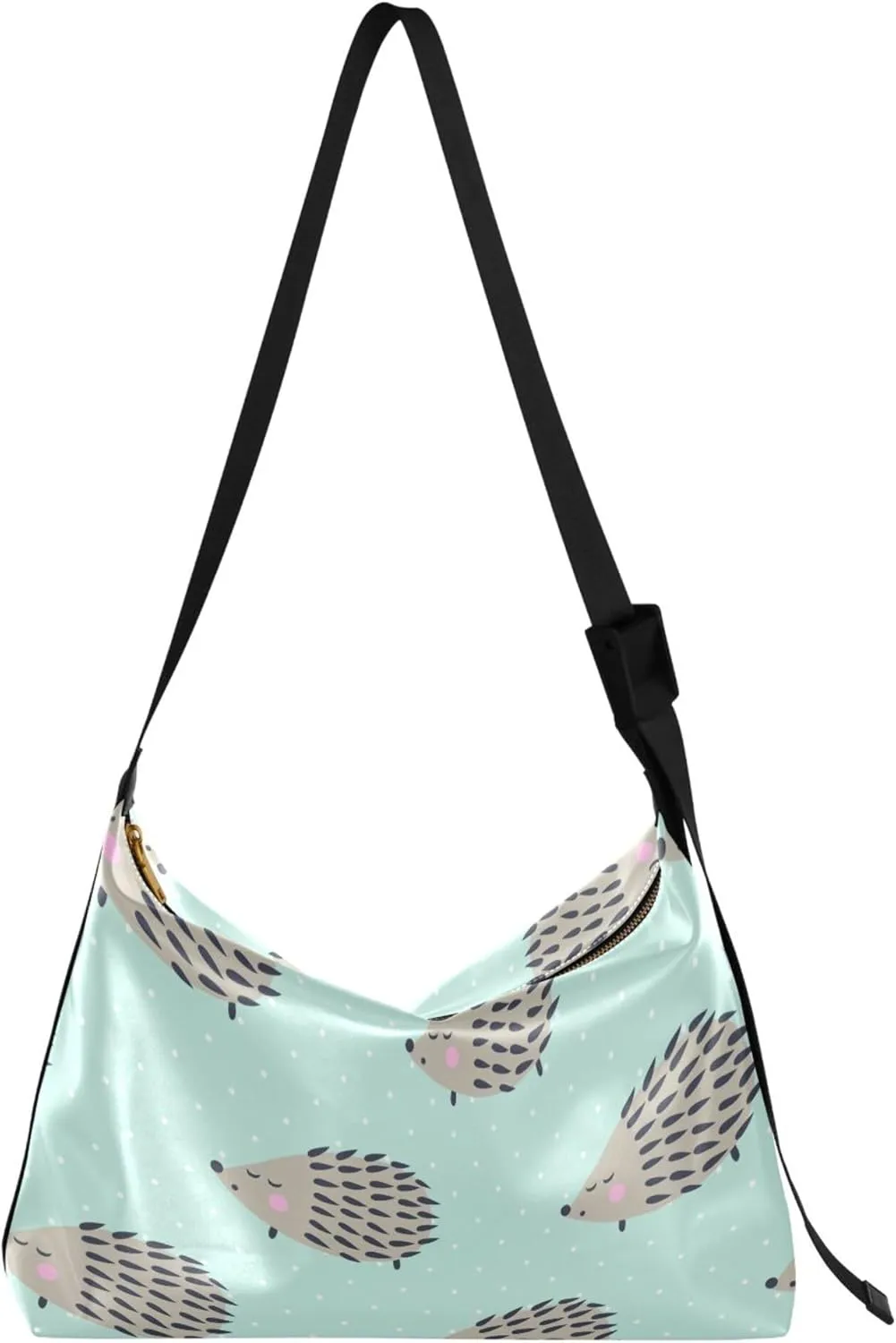 Hedgehog Dots Soft PU Leather Hobo Bags Large Cross Body Purses Stylish Animal Print Women Purse Hobo Bags