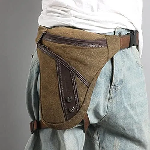 Hiking Cycling Leg BagMultifunctional Waist Bag, Motorcycle Leg Bag Men Thigh Fanny Pack Drop Bag Motorcycle Riding Shoulder Multi-functional Pouch Crossbody Nylon Male Hip Bum Belt Leg Waist Bags dr
