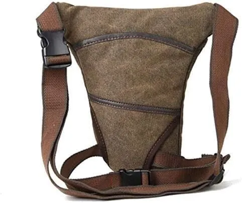Hiking Cycling Leg BagMultifunctional Waist Bag,Drop Leg Bag Men Thigh Fanny Pack Drop Bag Motorcycle Riding Shoulder Multi-Functional Pouch Crossbody Nylon Male Hip Bum Belt Leg Waist Bags 623(Coffe