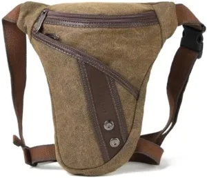 Hiking Cycling Leg BagMultifunctional Waist Bag,Drop Leg Bag Men Thigh Fanny Pack Drop Bag Motorcycle Riding Shoulder Multi-Functional Pouch Crossbody Nylon Male Hip Bum Belt Leg Waist Bags 623(Coffe
