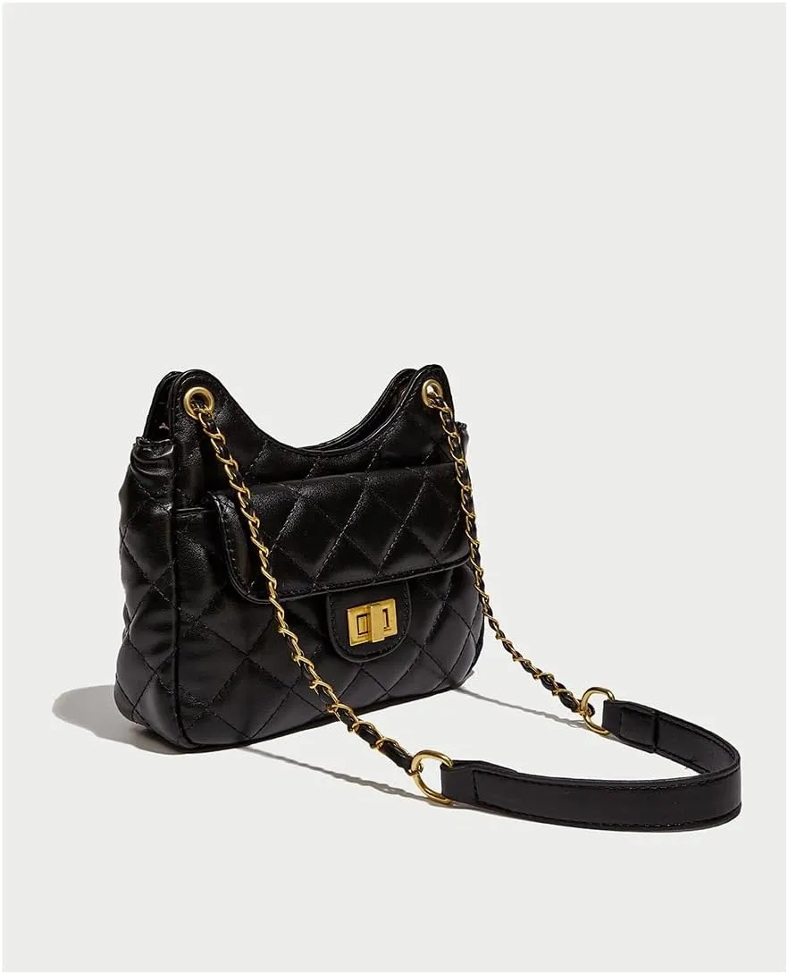 Hobo Bag Tote Bag Cross Body Bag Leather Designer Bags Leather Bags for Women Crossbody Bags for Women Trendy (Black,One Size)