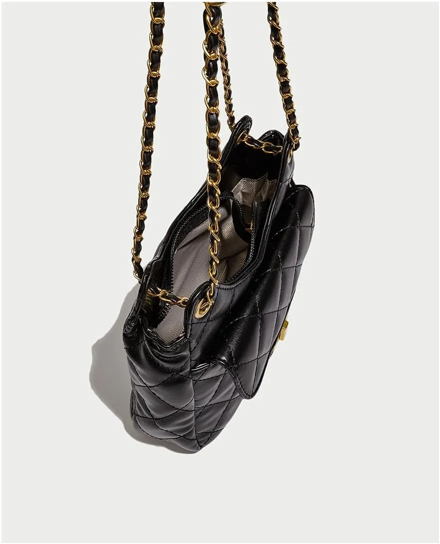 Hobo Bag Tote Bag Cross Body Bag Leather Designer Bags Leather Bags for Women Crossbody Bags for Women Trendy (Black,One Size)