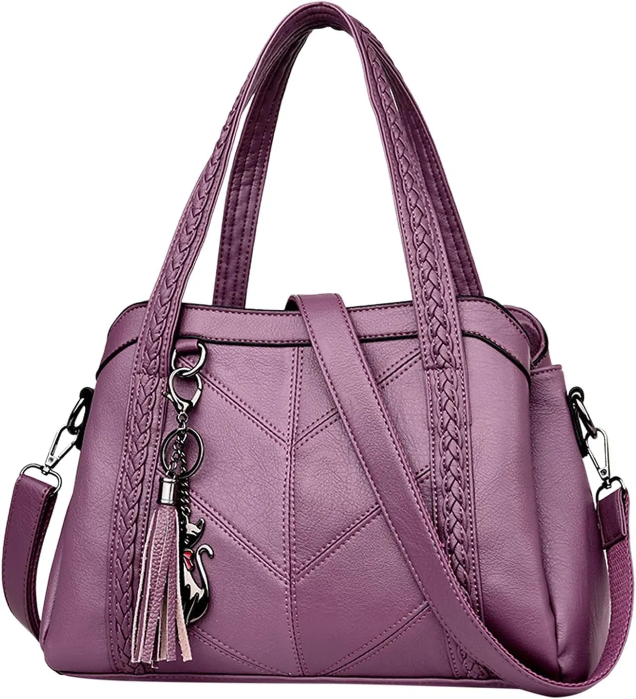 Hobo Hobo Crossbody Purses for Women Shoulder Bag Multipocket Soft Purses Removable Strap Leather Handbags