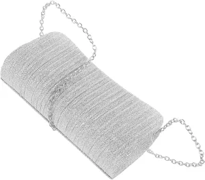 Homoyoyo Trendy Pleated Crossbody Bag for Women Shoulder Bag Chain for Evening Parties and Weddings