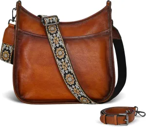 Iswee Crossbody Purses for Women Leather Handbags Fashion Shoulder Purse Satchel Handbag