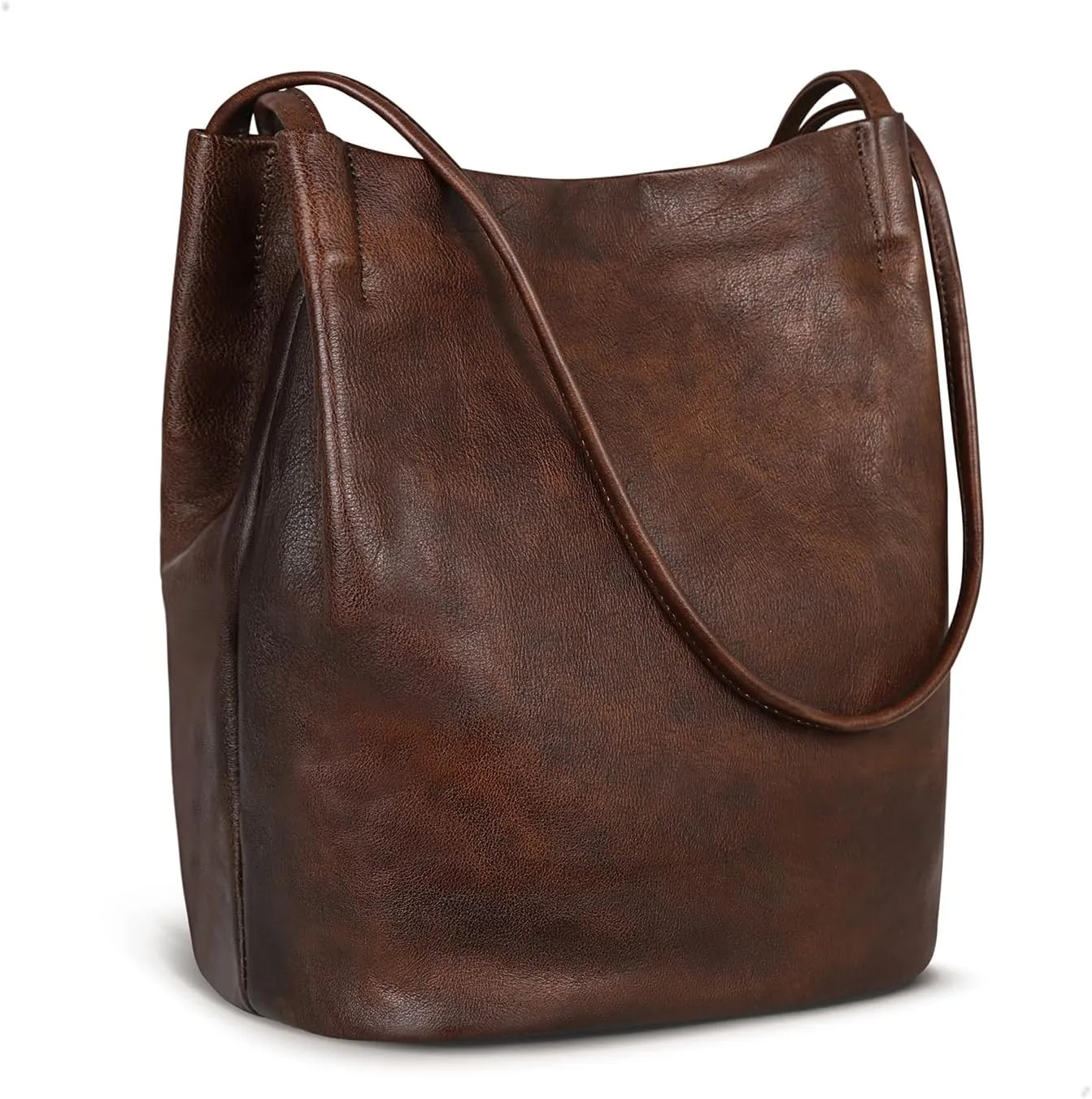 Iswee Genuine Leather Hobo Bags for Women Stylish Shoulder Handbags Work Purse Causal