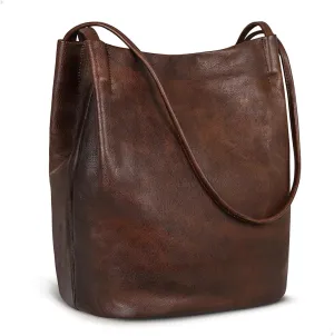 Iswee Genuine Leather Hobo Bags for Women Stylish Shoulder Handbags Work Purse Causal