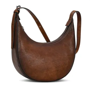Iswee Genuine Leather Shoulder Bags for Women Hobo Crossbody Bag Medium Ladies Handbags